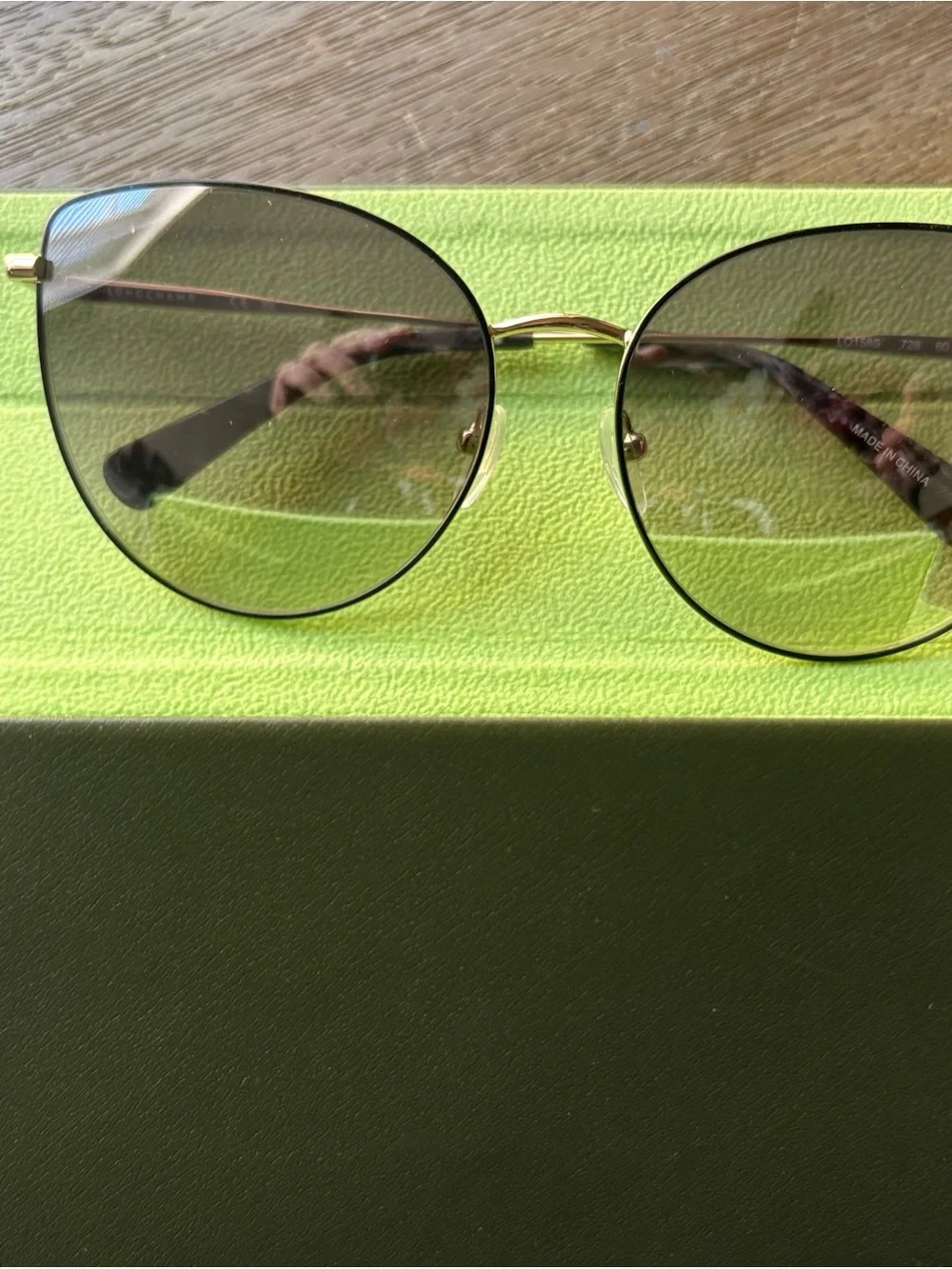 New Longchamp Rose Gold Frame Sunglasses with Pink-Tinted Lenses